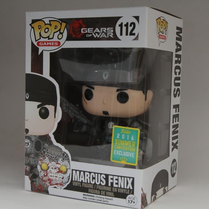 BEST SELLER!!! Funko POP! Games Gears of War - Marcus Fenix w/ Head (Black Lancer) - LG9Hos