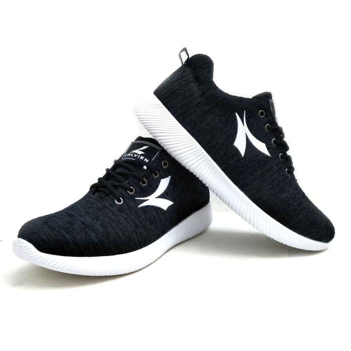 Kualitas Sepatu Pria Sneakers Casual SMA Remaja Dewasa Abu dan Hitam