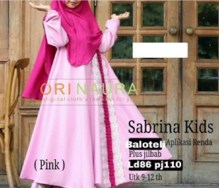 SYARI KIDS SABRINA / GAMIS / STELAN / BAJU MUSLIM ANAK