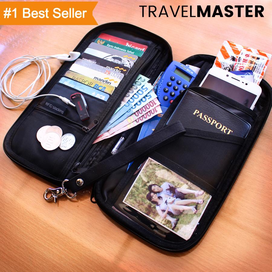 VERNYX TravelMaster Dompet Pria Organizer Traveling Passport Lipat Kartu HP DOM900