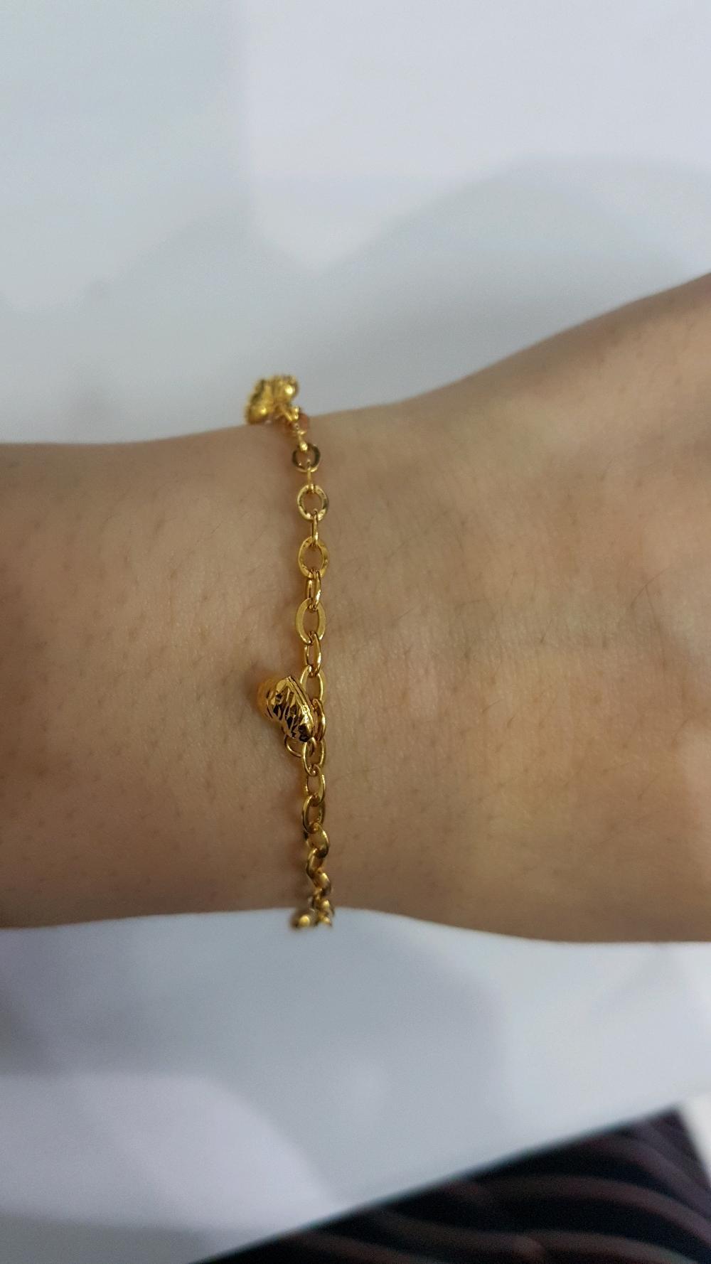 Gelang Emas Asli Kadar 875 Model Fancy Mainan 3 Gram