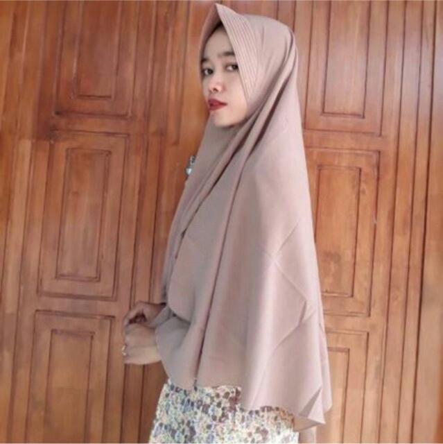 MochiMochiFashion Jilbab Khimar Pet Jumbo - Cream