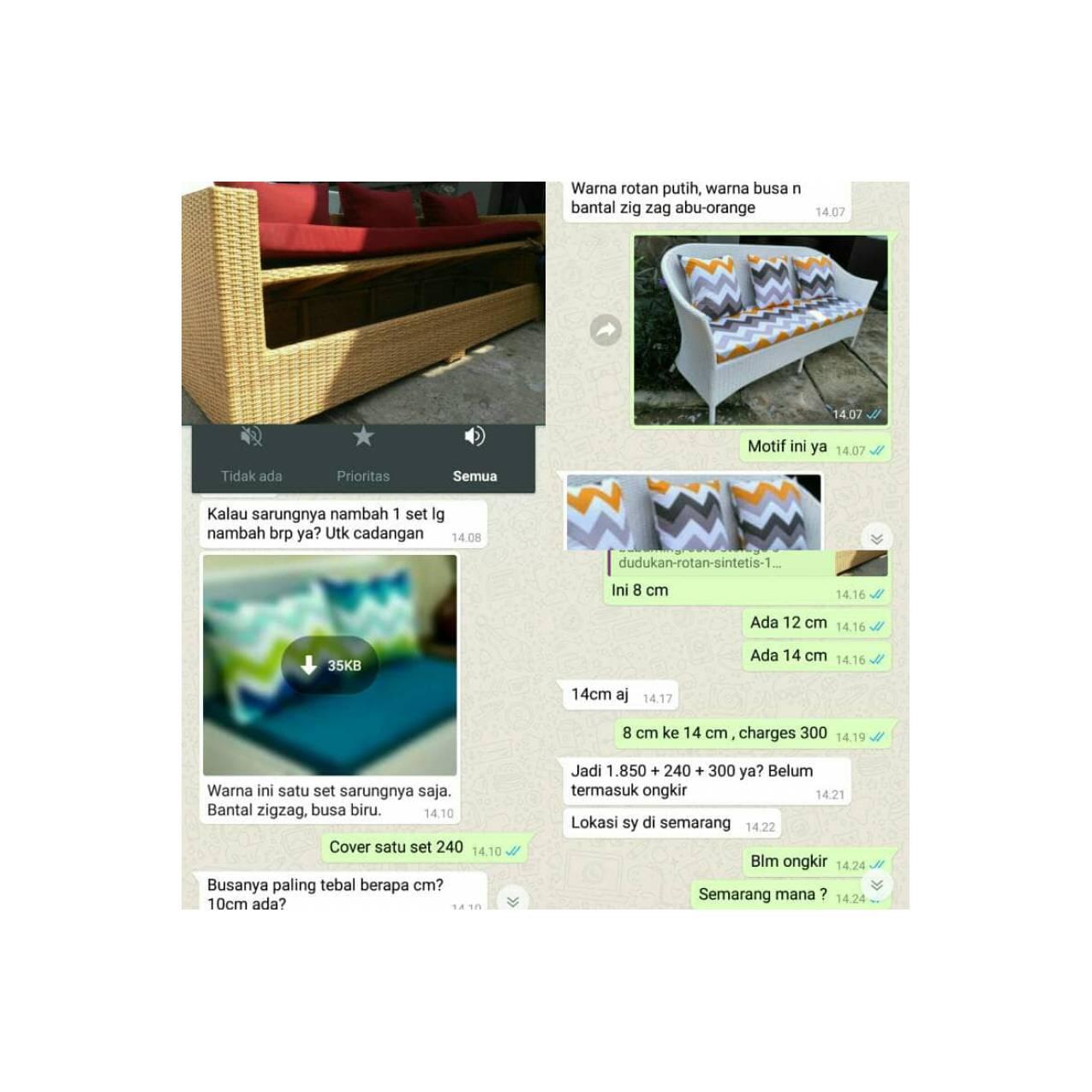 sofa storage rotan sintetis semarang