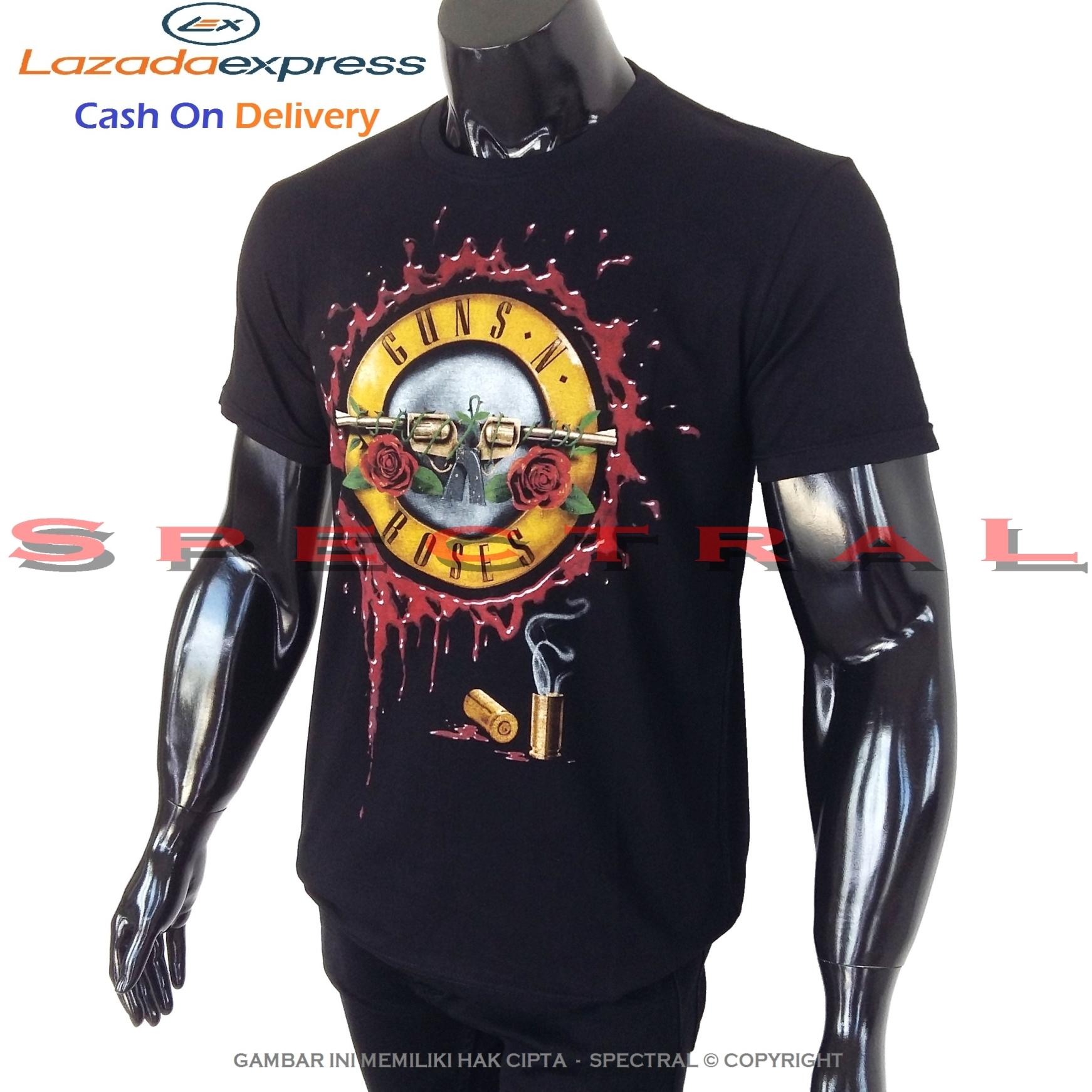 Spectral – GUN N ROSES 100% Soft Cotton Combed 30s Kaos Distro Fashion T-Shirt Atasan Terbaru Baju Pakaian Polos Pria Wanita Cewe Cowo Lengan Murah Bagus Keren Jaman Kekinian Jakarta Bandung Gambar GNR Axel Rose Musik Band Rock Metal Gitar Band