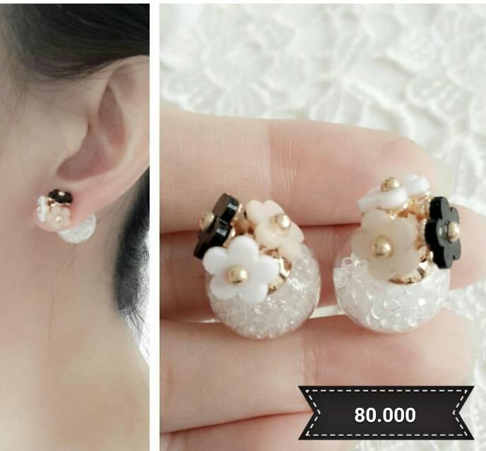 Anting - 3 Flowers Dior Earrings