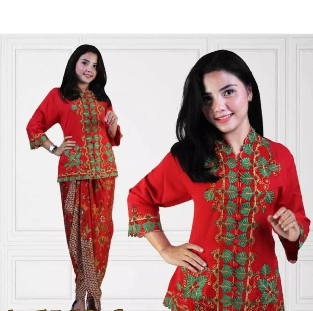 setelan kebaya wanita modern -kebaya kartini-encim bordir terbaru
