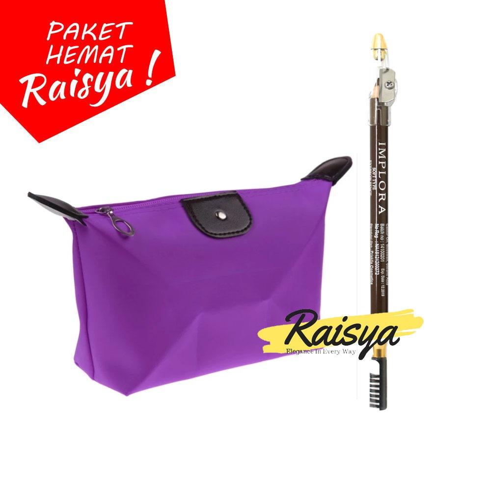 Implora Pensil Alis Dan Raisya Tas Pouch Kosmetik Ungu