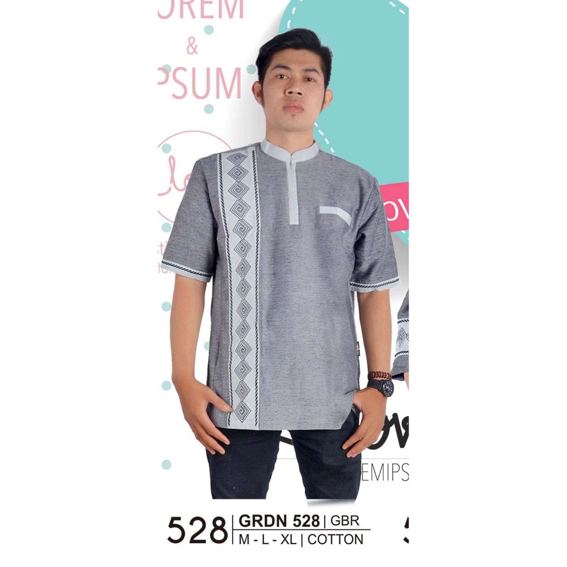 GIARDINO GRDN 528 FASHION DEWASA BAJU MUSLIM PRIA - bahan COTTON - SERASI DAN MODIS (ABU)