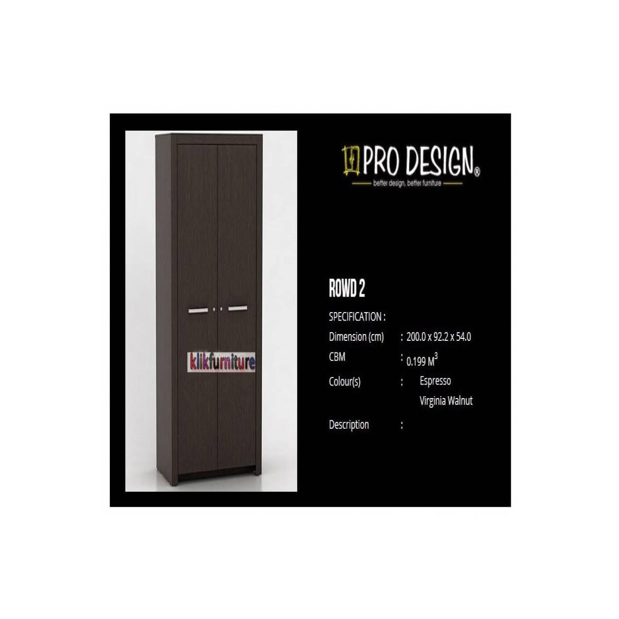 ROWD 2 Roma Prodesign Lemari Minimalis 2 Pintu