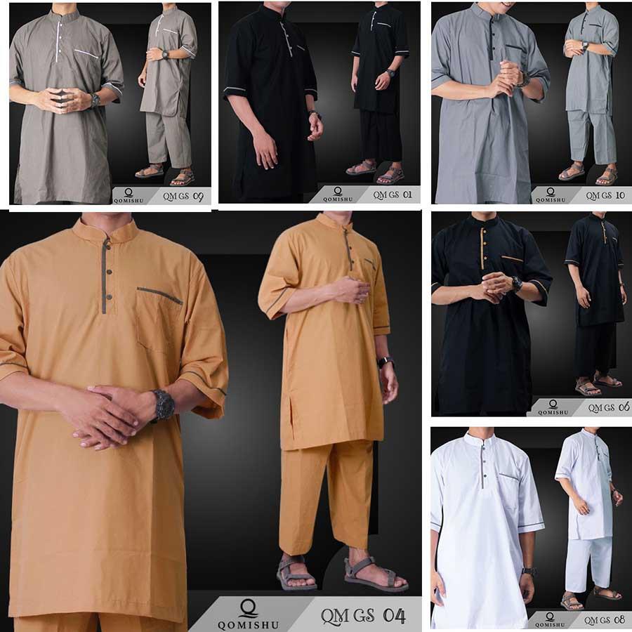 Gamis Koko Cowok Kurta Pakistan (Baju dan Celana) Laki laki Muslim Pria Size L