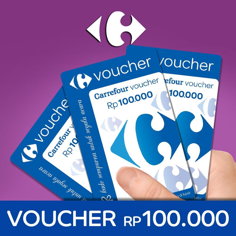 Voucher Belanja Carefour 100 Ribu - Isi 10 Biji R5022