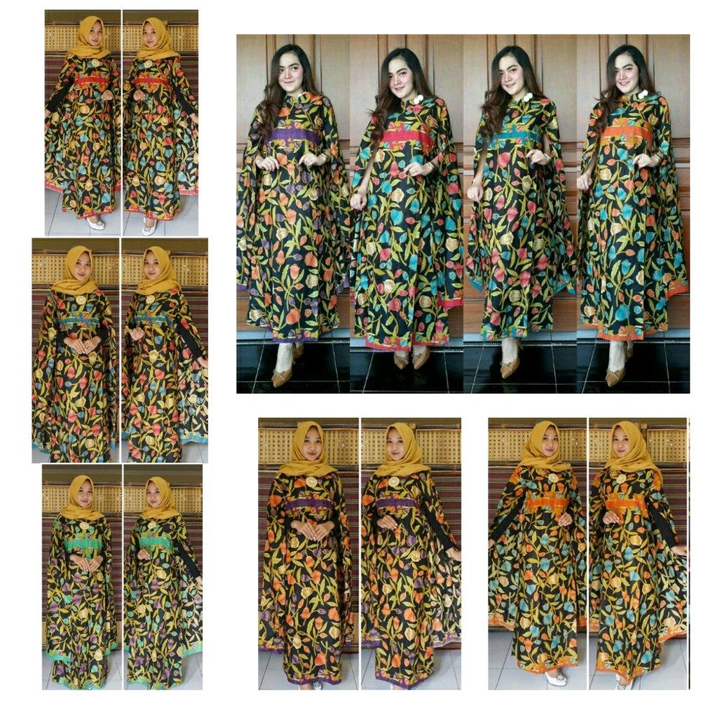 Gamis Batik Model Cape di lapak Pusat Grosir Batik Jogja pusatgrosirbatikjogja