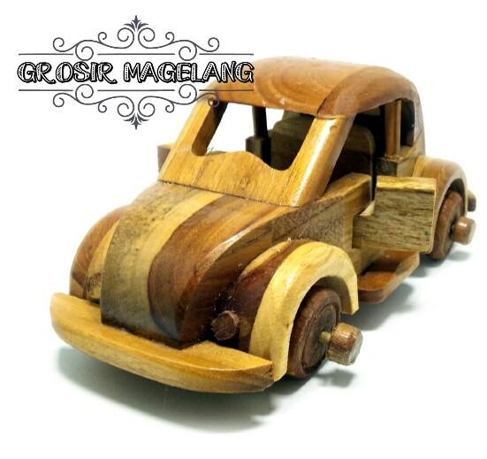 kerajinan Mobil Kayu VW Kodok Unik Khas Yogyakarta Borobudur Magelang Jogja Oleh - oleh Souvenir Hiasan Dekoratif Rumah Tuangan
