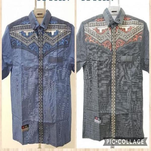 Baju Kemeja Koko Anak Katun Denim Halus Premium 510 thn kode 141