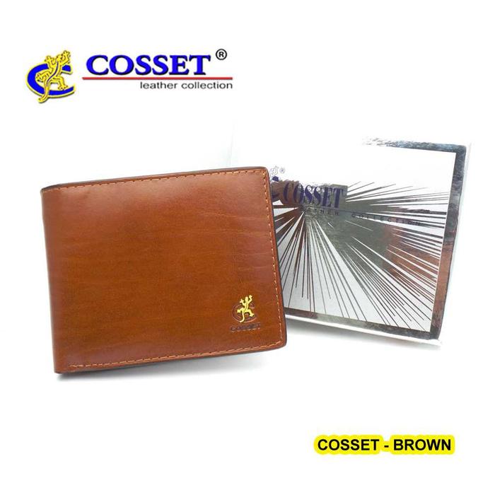AC020 Dompet Tidur Lipat Pendek Kulit - Cosset UK MUNO Brown