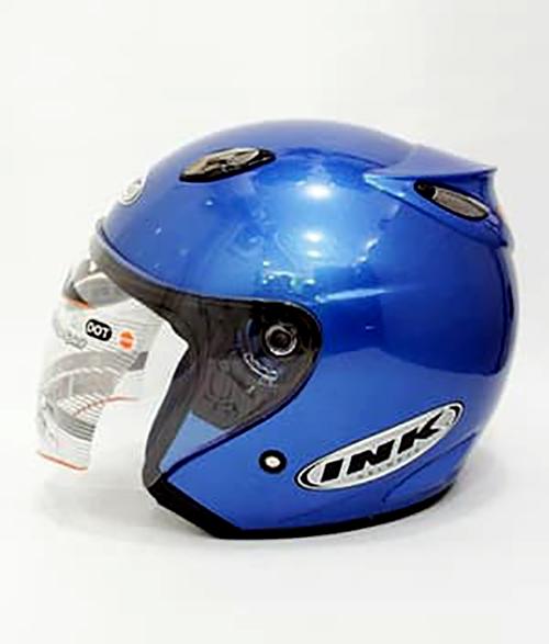 Helm basic ink Centro warna Blue Metallic / Biru Tua