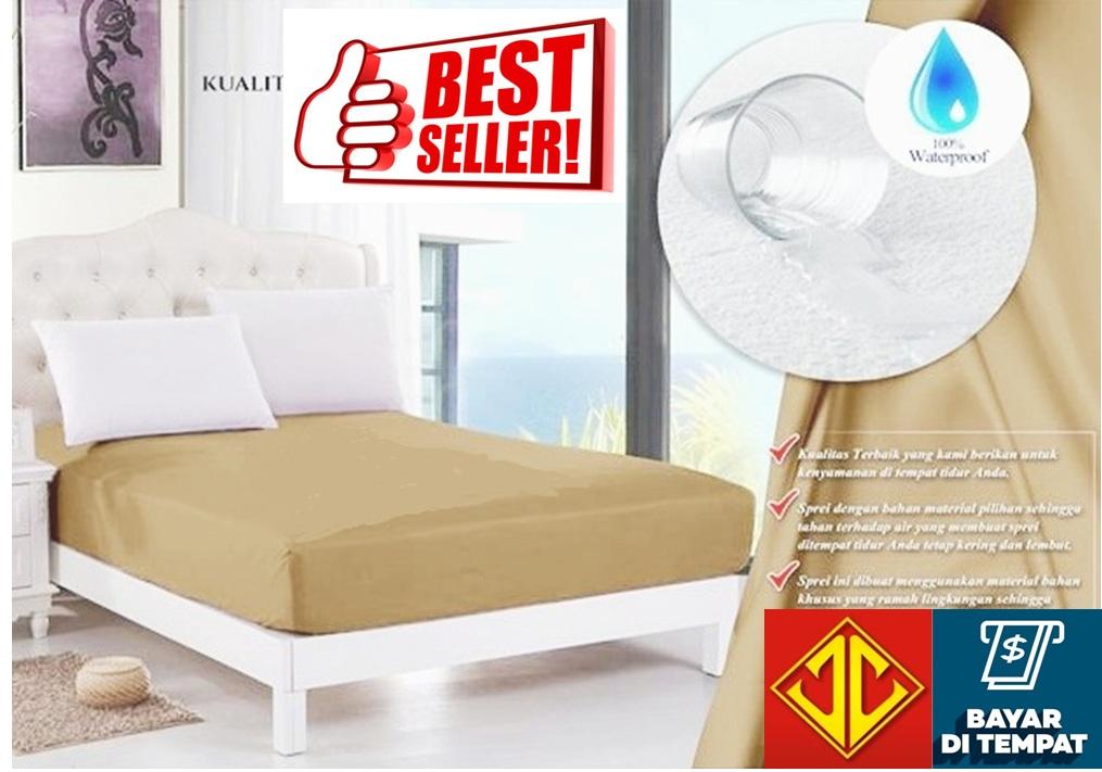 Sprei Jaxine Waterproof Anti Air (sprei only) - Mocca (krem)