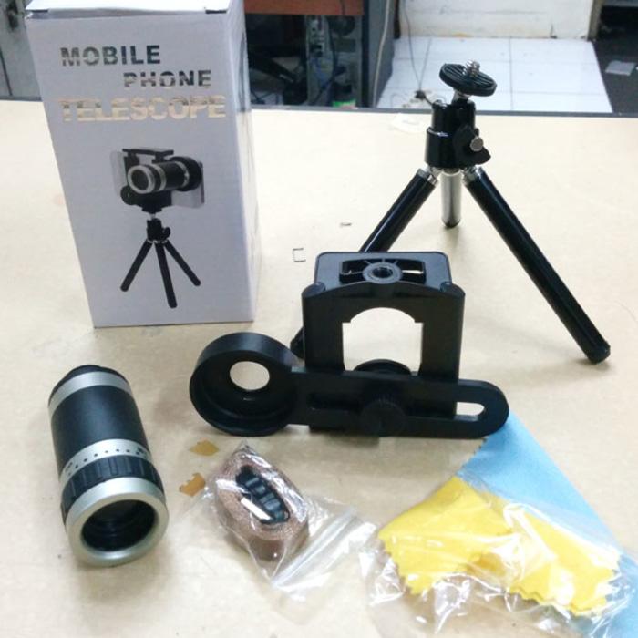 PALING DICARI Lensa Tele Zoom 8x For HP Smartphone Telezoom Paket Mini Tripod Murah PROMO TERLARIS
