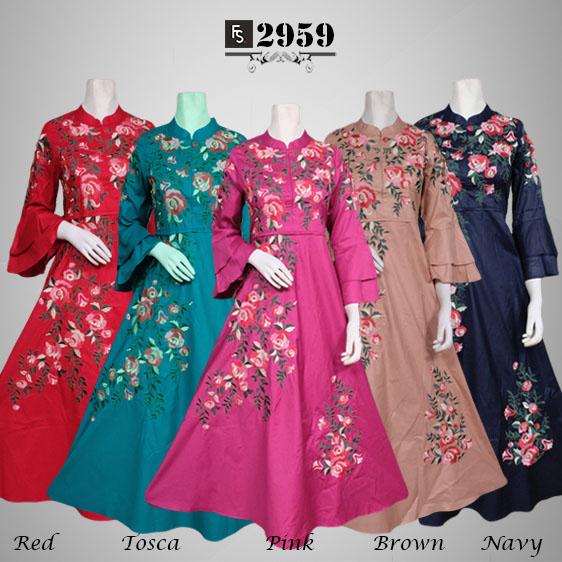 Toko Kirana Surabaya Gamis maxi dress baju gaun pesta busana muslim Calista 959