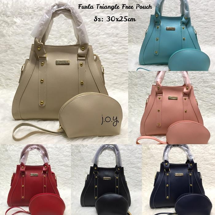 BEST SELLER - Tas Lokal/Tas Murah/Tas Wanita/Slingbag/Furla Triangle Free Pouch