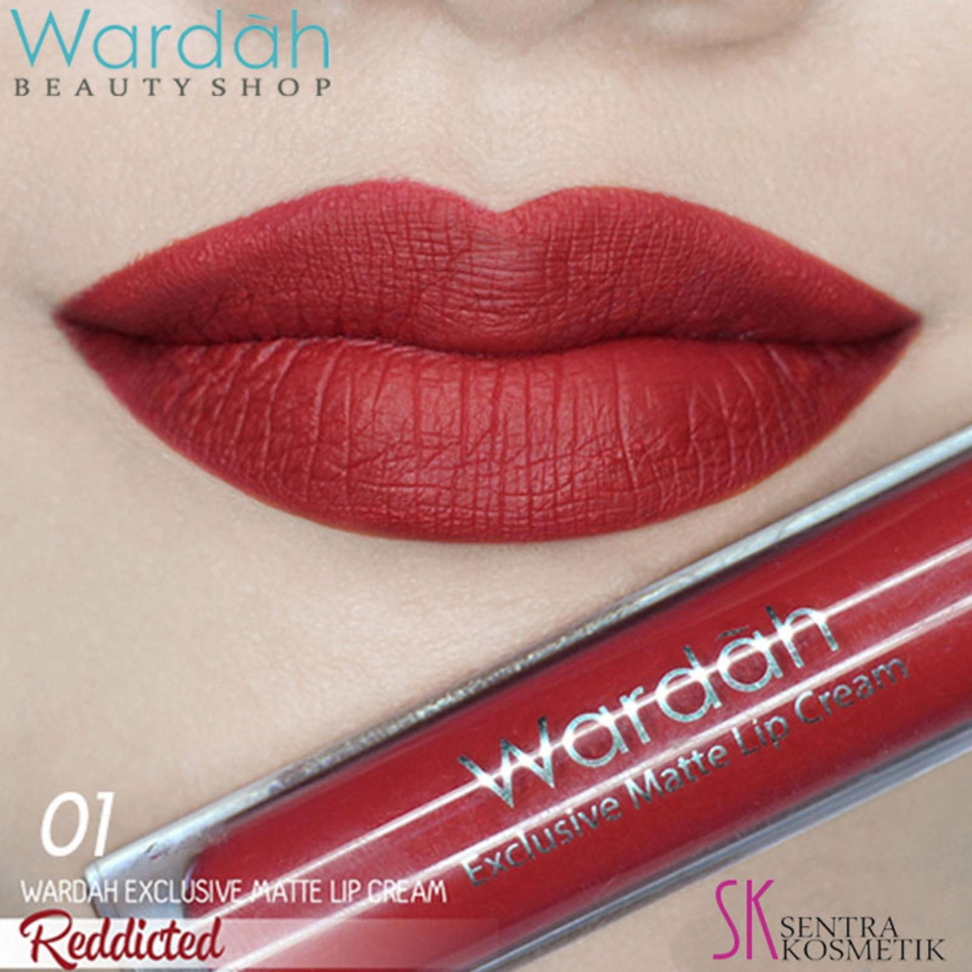 Wardah Exclusive MATTE LIP CREAM 01 - Red dicted