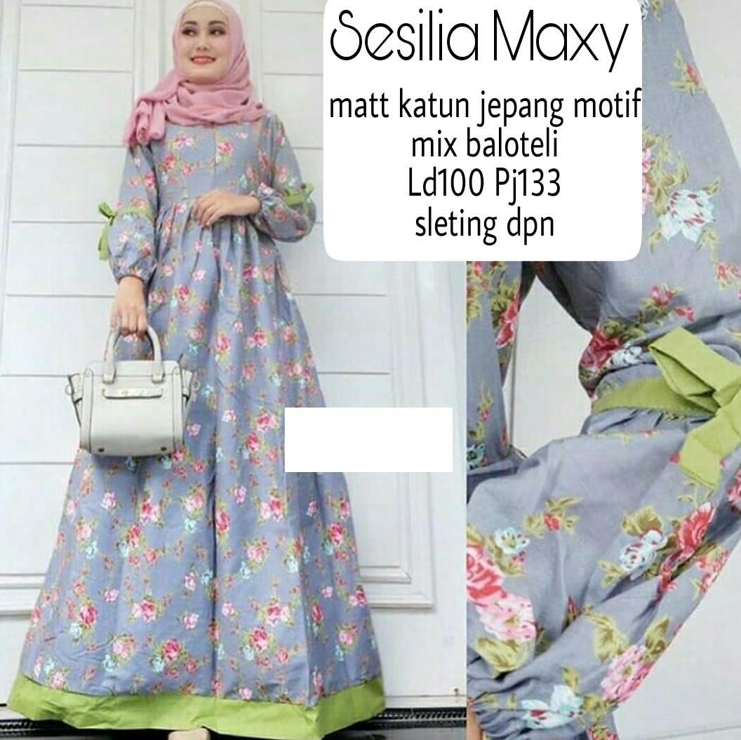 Liliana Baju Gamis Bunga Fashion Terbaru Wanita
