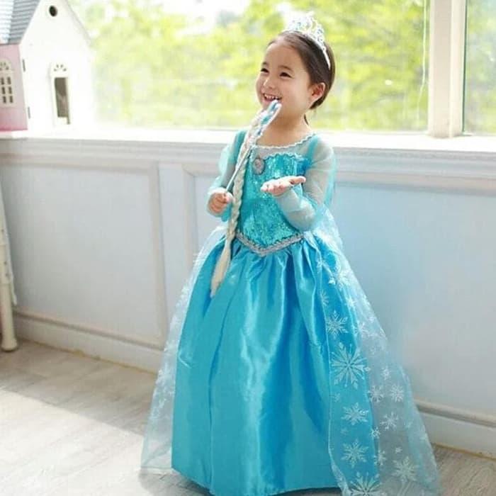Baju Dress Frozen Elsa Rok Gaun