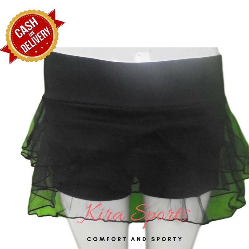 Kira Sports Bawahan Rok Senam Wanita / Bawahan Rok Olahraga Wanita AK701-Blk, L - Hitam - Bisa COD