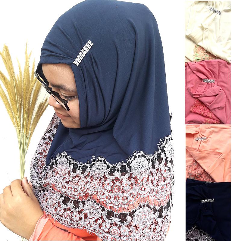 Delice Hijab Kepala Kerudung Zahia Jilbab Instan Polos Tanpa Pet Pendek Instant Langsung Pakai Short Women Fashion Wanita Muslim Muslimah Stretch Pengajian Sehari-hari Penutup Pelindung Kepala Simple Adem Nyaman
