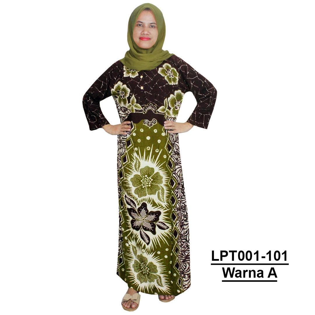 Longdres Batik, Daster Lengan Panjang Batik, Baju Tidur, Piyama, Kancing, Daster Bumil, Busui (LPT001-101) Batik Alhadi