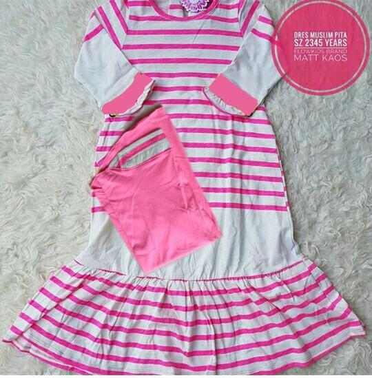 Gamis Anak Perempuan/ Baju muslim Anak Bnt 2-5th