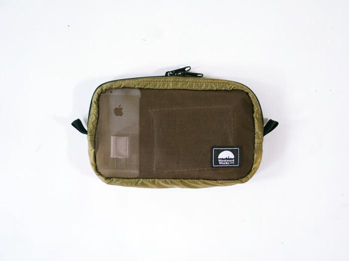 POUCH MESH OLIVE KEREN BAGUS TEMPAT HP ACCESORIES DOMPET MURAH - e0Gx5H