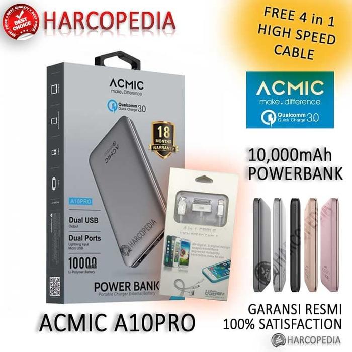 PowerBank ACMIC A10 Pro 10000 mAh Fast Charging A10Pro 10000mAh