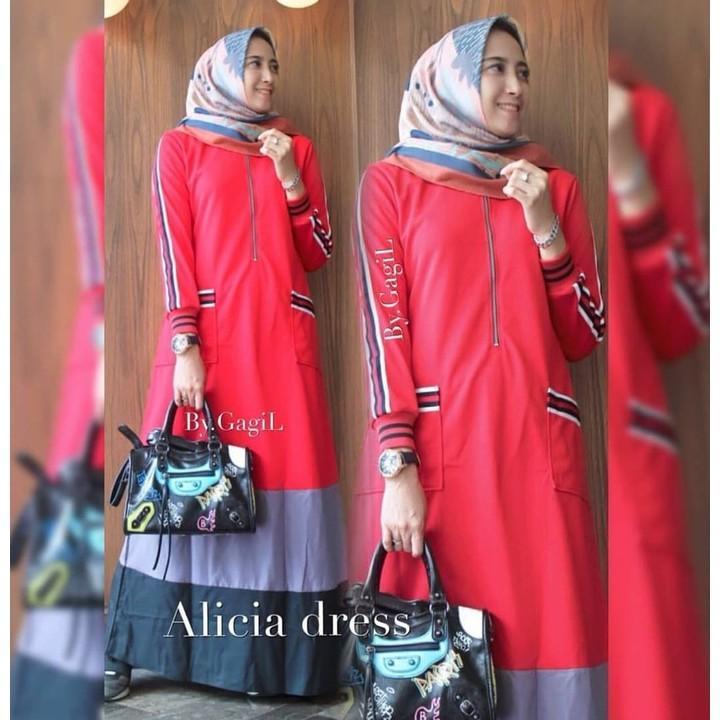 Promo Sale AGS - Alicia Dress Merah Termurah