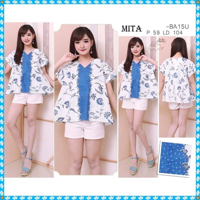 MITA - Atasan Batik Baju Batik Blouse Batik Modern Wanita Cheongsam