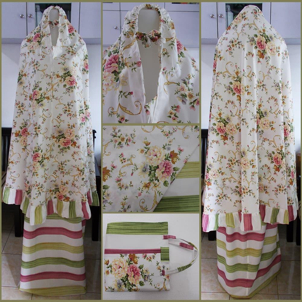Mukena Katun Asterik motif Kembang Cantik