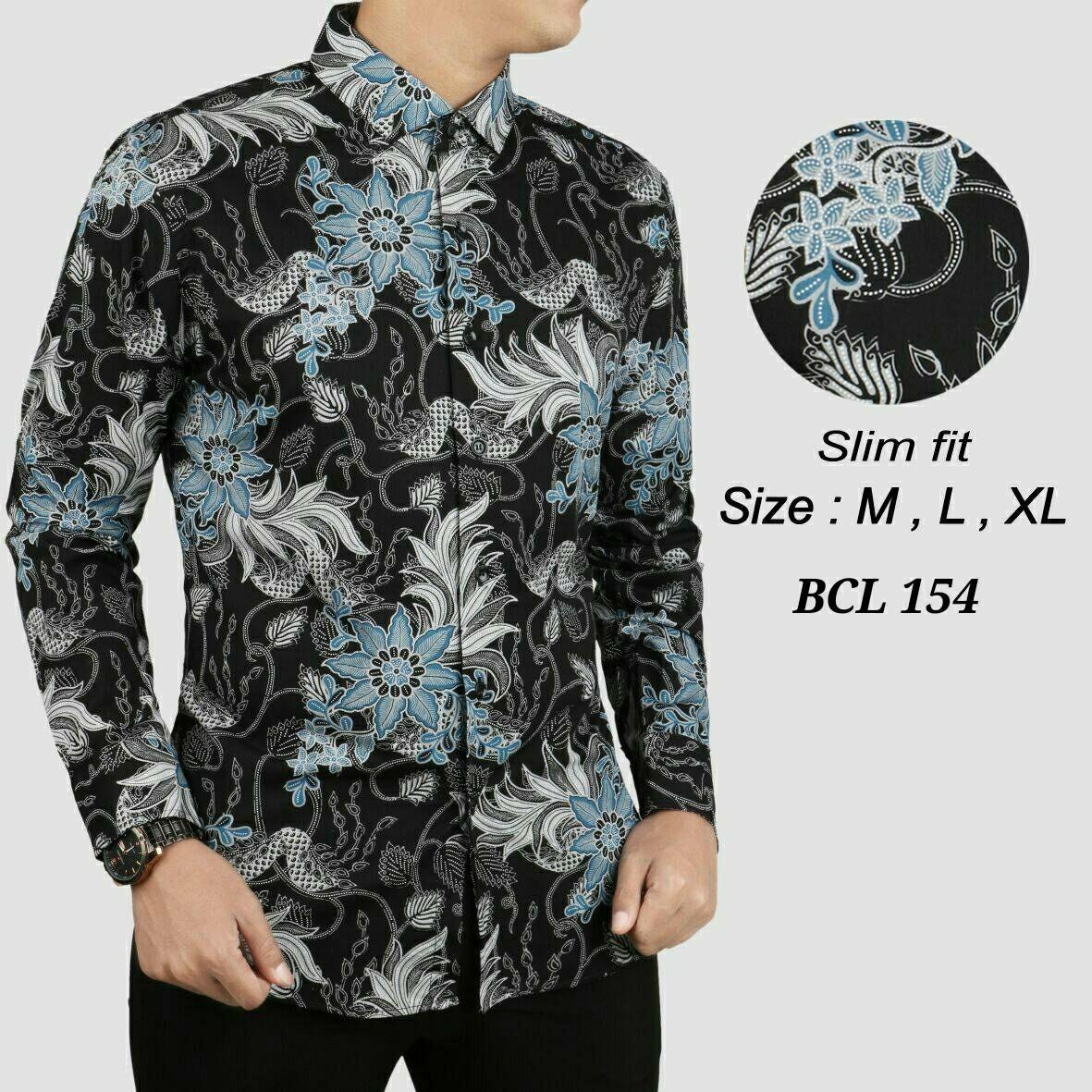 Baju Kemeja Batik Pria Slimfit Motif Modern Bahan Lembut Dan Adem Tidak Mudah Luntur Terbaru 2018