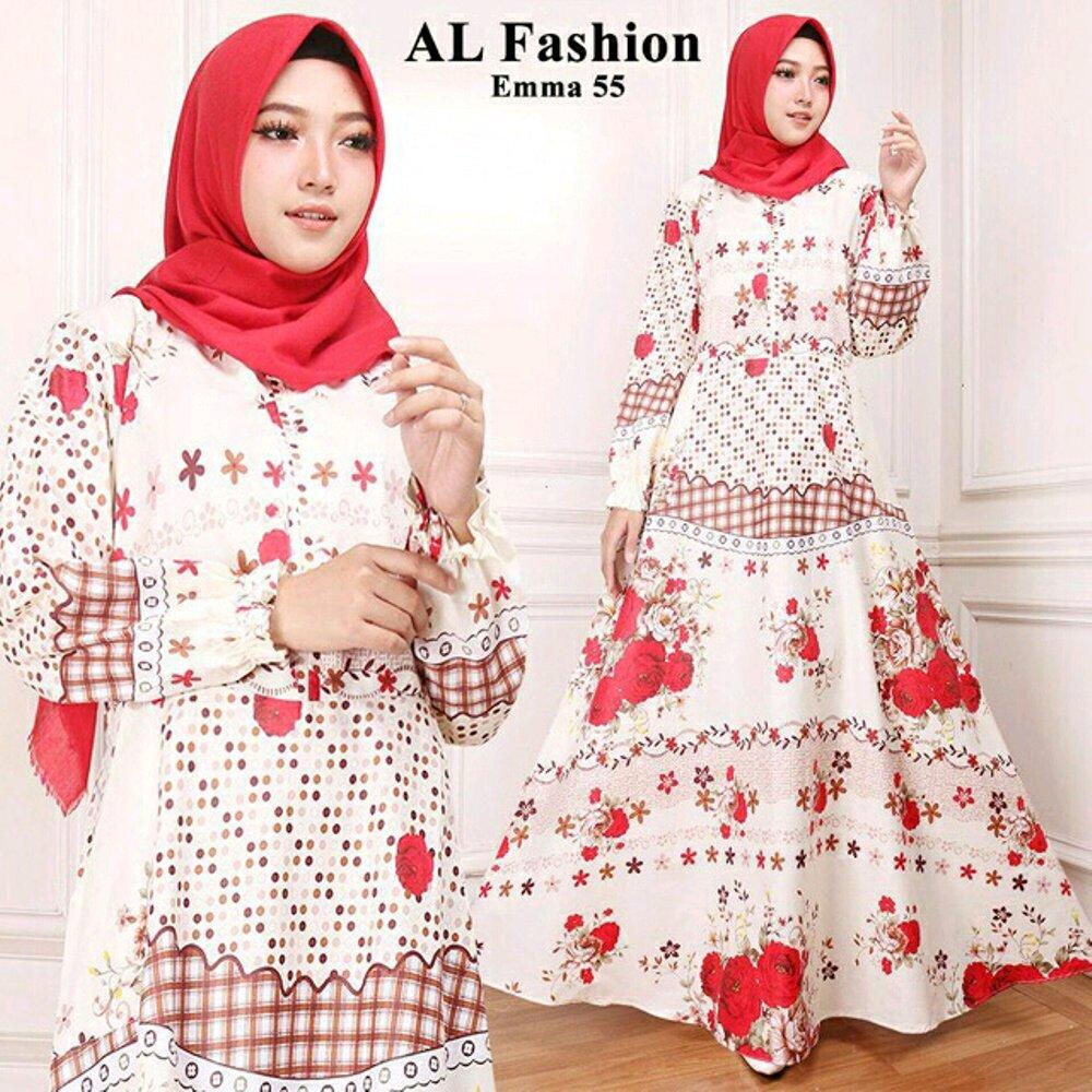 Busana Muslim Remaja Gamis Remaja Maxi Emma Gamis Syari Busana Muslim Maxi Aja Yah Kaka Blck Putih