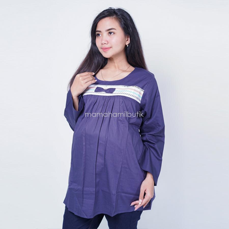 Ning Ayu Baju Hamil Menyusui Motif Gigi Walang Pita Keren - SJ 361 / Baju Hamil dan Menyusui/ Baju Ibu Menyusui / Baju Ibu Menyusui Lengan Panjang / Baju Gamis Ibu Menyusui / Baju Daster Ibu Menyusui / Baju Wanita Menyusui