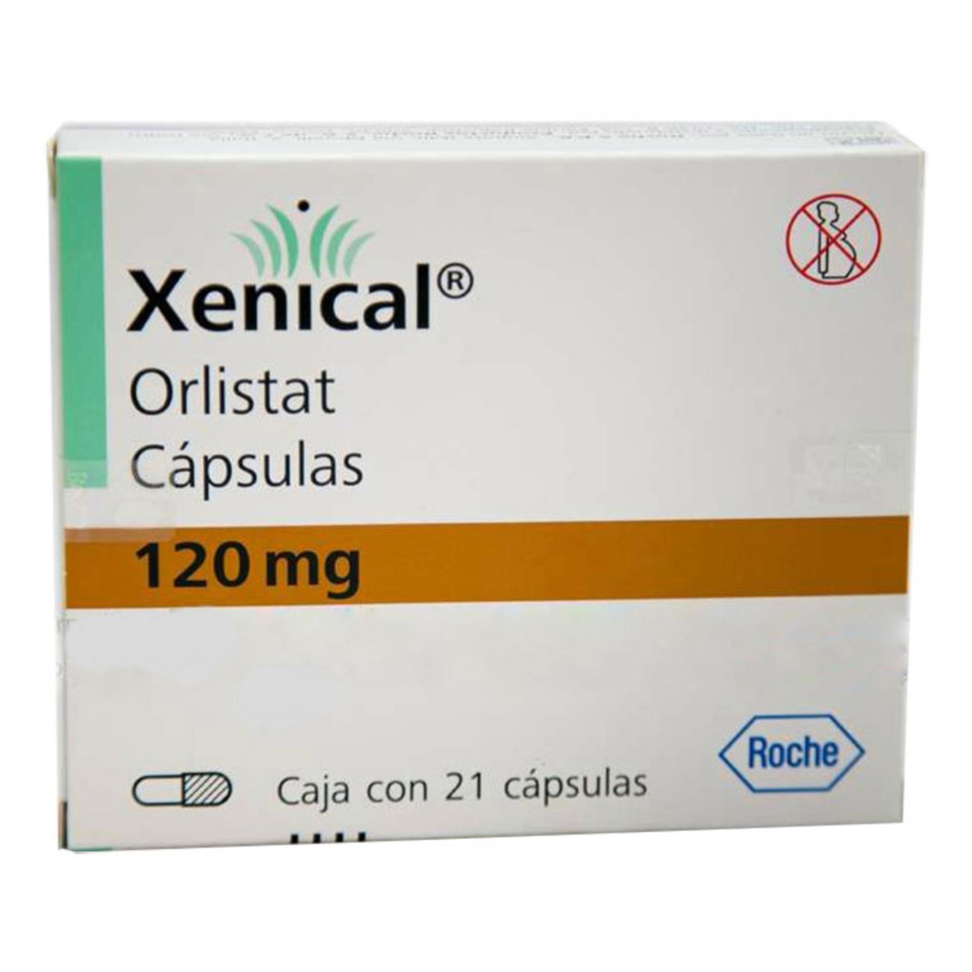 Xenical Orlistat 120mg Obat Pelangsing Badan Anti Gemuk Asli Ampuh Menurunkan Berat Tubuh Menghambat Lemak Fat Blocker Kadar Kolesterol Triglyceride LDL Turun Diet Kesehatan Original - 21 Kapsul