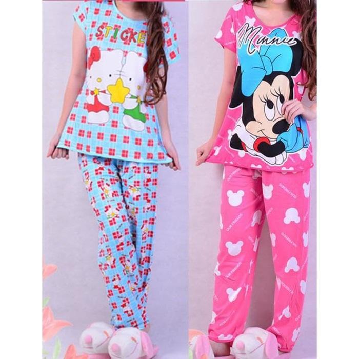 CP Baju tidur lengan pendek celana panjang