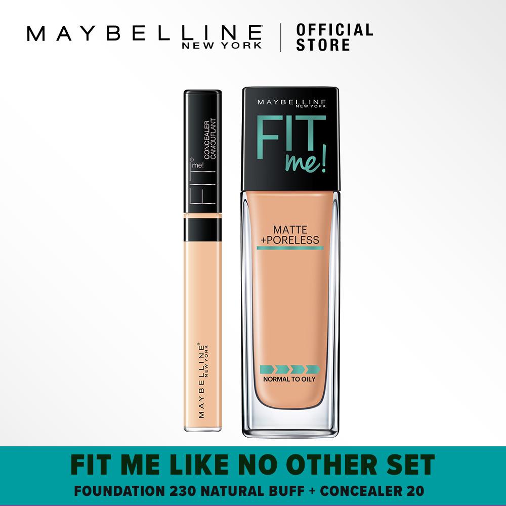 Maybelline Fit Me Like No Other Set : Foundation 230 Natural Buff + Concealer 20 Sand