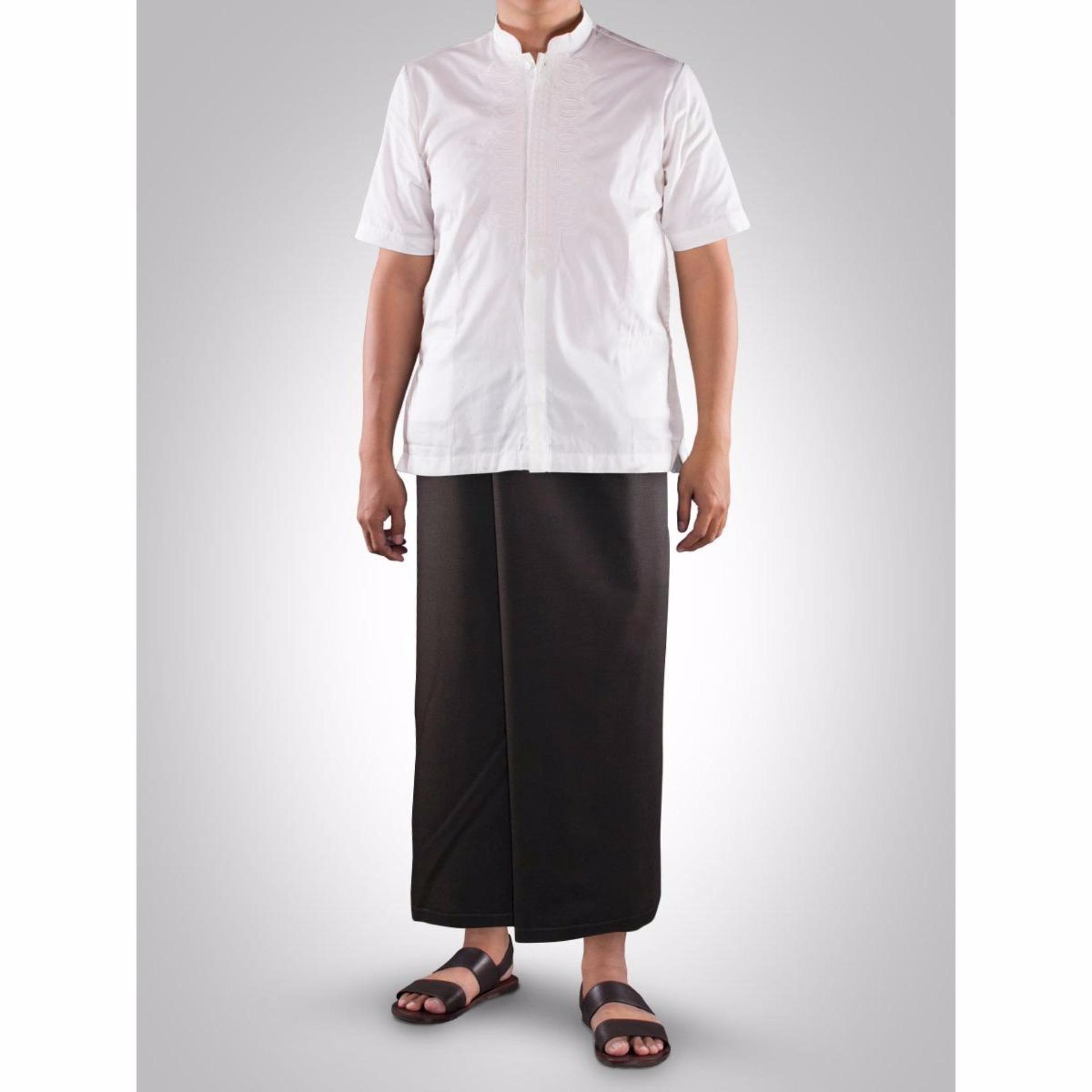 Sarung Mangga / Sarung Tenun Mangga Fiesta Polos - Hitam Tumpal