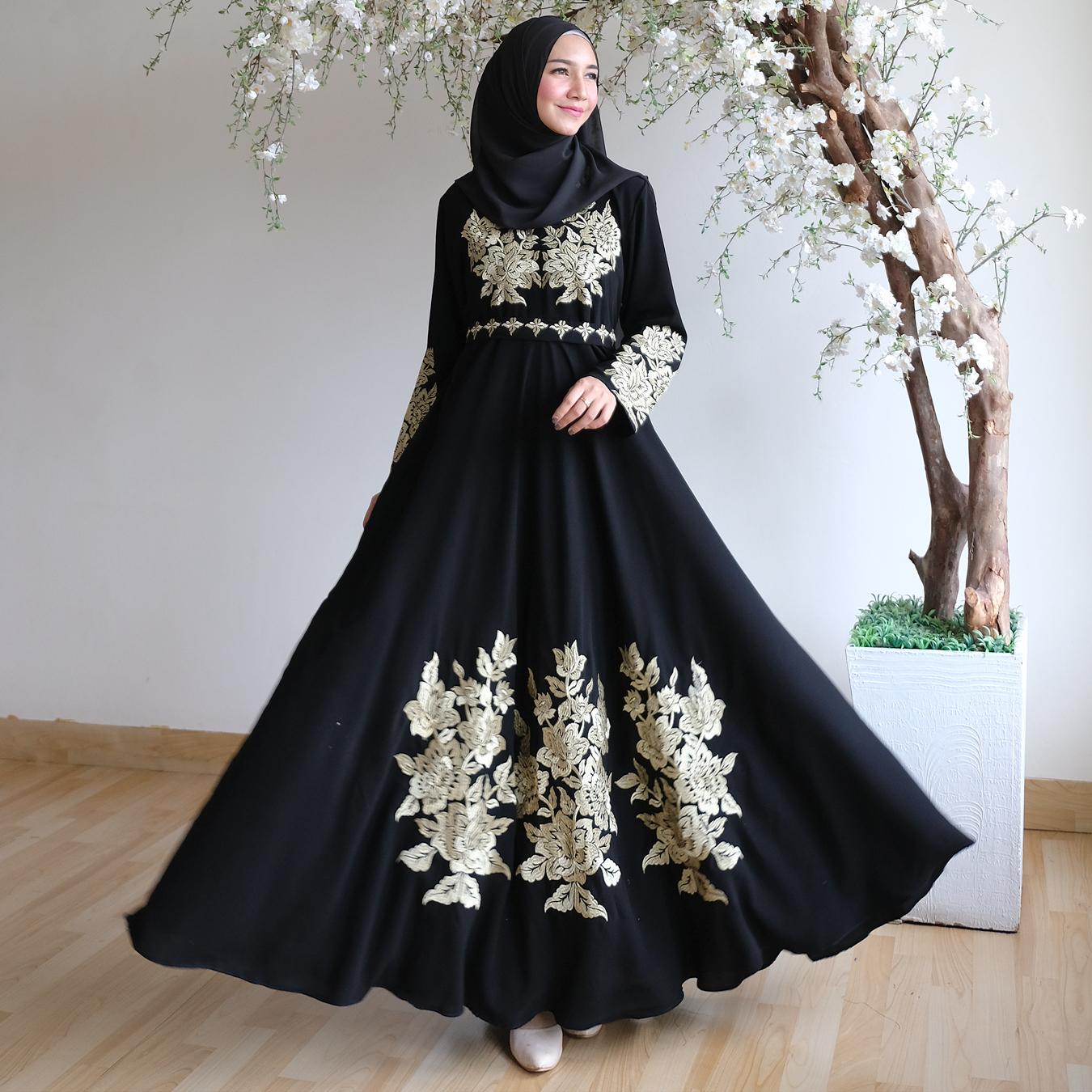 JCK Gamis Syari Abaya Haji dan Umrah Jetblack Premium
