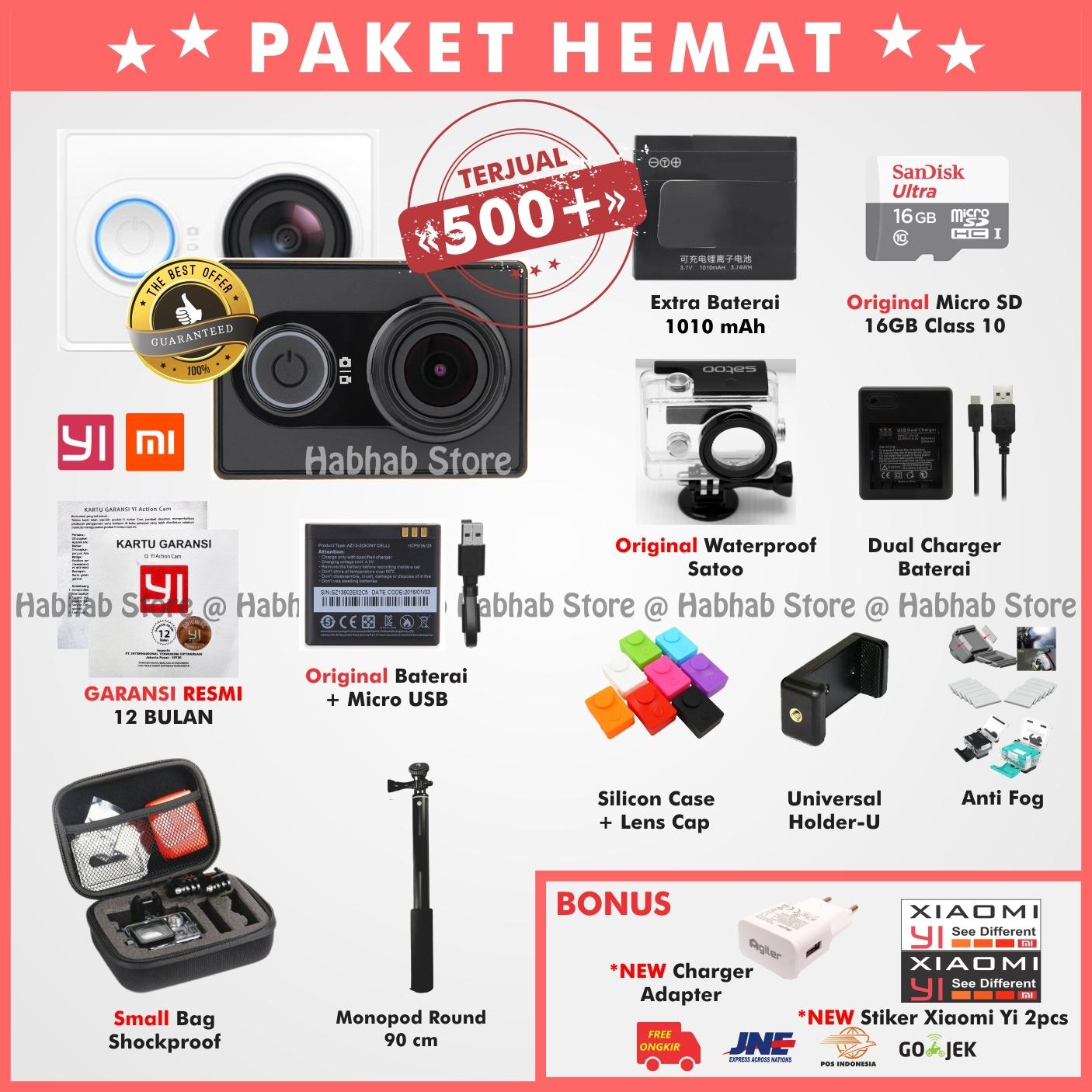 Xiaomi Yi Cam Camera Paket Lengkap dan Hemat Garansi 3 bulan Putih