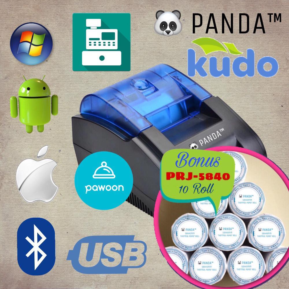 PRINTER KASIR-STRUK BLUETOOTH KERTAS 58MM PANDA PRJ-58D ADA CASH DRAWER-LACI RJ11 PORT SUPPORT ANDROID-IOS-WINDOWS BISA CETAK PPOB BTN-PAYTREN