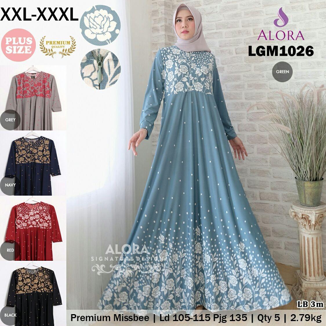 RATU SHOPPING Gamis lgm1026 xxl xxxl Premium maksmara gamis motif batik gamis motif bunga/ gamis busui / gamis bumil / gamis jumbo / gamis big size / gamis plush size / gamis pesta / gamis harian / gamis fashion / gamis trendy