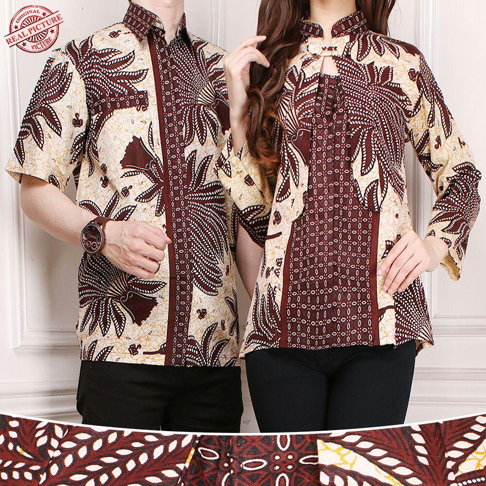 SB Collection Couple Atasan Raina Blouse Dan Kemeja Batik Pria