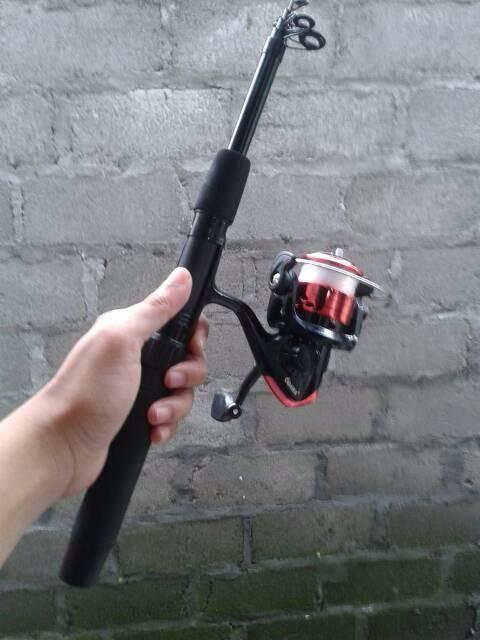 BEST SELLER!!! Limited 1 set alat pancing / joran + reel + senar + kail ( tegek, ril, - 4pKUYx