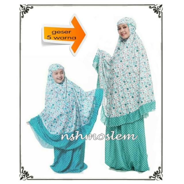 Mukena Couple IBU DAN ANAK Katun Rayon/Bali LOLITA by NSH (Geser 5 Warna Cantik)--->>>>>> MAROON